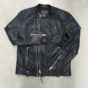 Men’s Large All Saints Leather Motorcycle Jacket